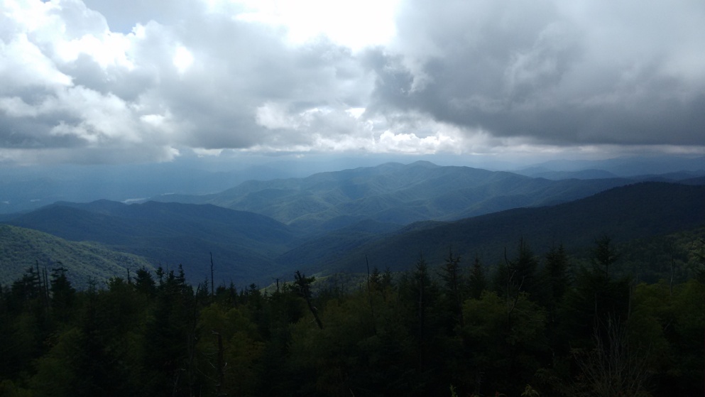 Great Smoky Mountains National Park, as seen from the parking lot at Clingman's Dome