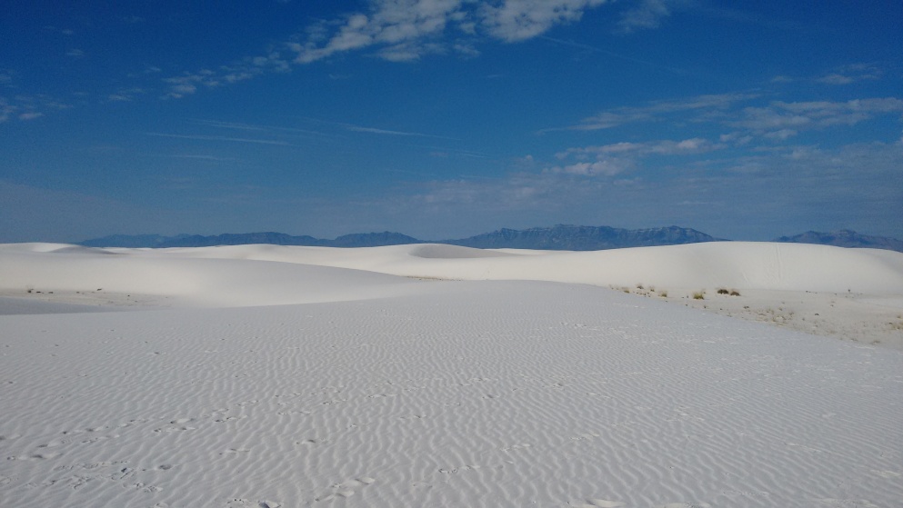 White Sands with the San Andres Mountains in the background